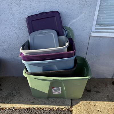 LOT 120: Five Different Sized Totes for Storage, Organization, or Estate Sale Pickups