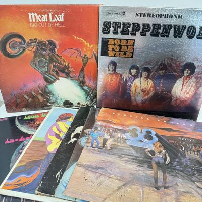 LOT 124: Vintage Rock Vinyl Record Albums: AC/DC, Meat Loaf, Steppenwolf, 38 Special, Iron Butterfly, Grand Funk Railroad (LIST IN...