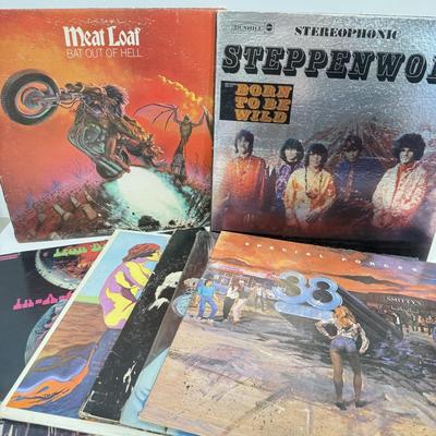 LOT 124: Vintage Rock Vinyl Record Albums: AC/DC, Meat Loaf, Steppenwolf, 38 Special, Iron Butterfly, Grand Funk Railroad (LIST IN...