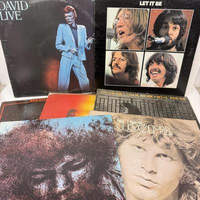 LOT 125: Vintage Vinyl Record Albums: Jimi Hendrix, The Beatles, David Bowie, The Doors, Eric Clapton, Neil Young, Bob Dylan (LIST IN...