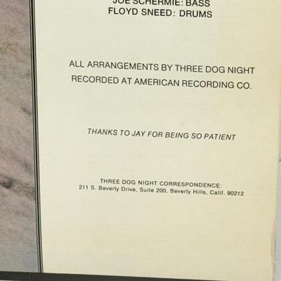 LOT 127: 1970s Classic Rock Vinyl Record Albums: Chicago, Three Dog Night & The Doobie Brothers