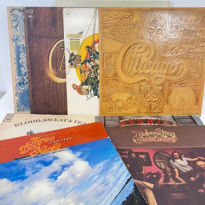 LOT 127: 1970s Classic Rock Vinyl Record Albums: Chicago, Three Dog Night & The Doobie Brothers