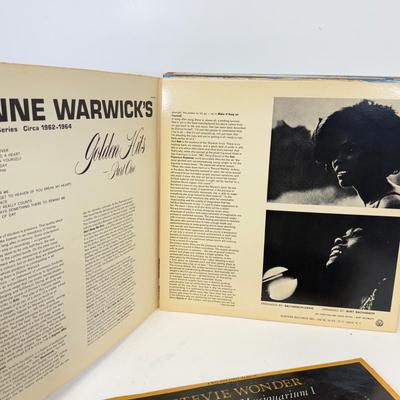 LOT 128: Vinyl Record Albums: Donna Summer, Dionne Warwick, Stevie Wonder, Nat King Cole & More