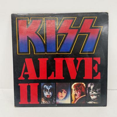 LOT 134: KISS Vinyl Record Album Collection: Love Gun, Hotter than Hell, Live Albums & More