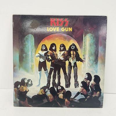 LOT 134: KISS Vinyl Record Album Collection: Love Gun, Hotter than Hell, Live Albums & More