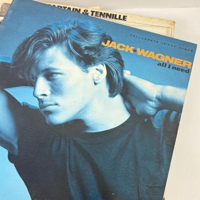 LOT 136: Stack of Various Vintage Vinyl Record Albums - Christmas Themed, Bill Cosby, 45s & More