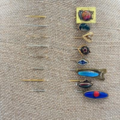 LOT 137: Vintage / Antique Hat Stick Pins w/ Natural & Simulated Gemstones