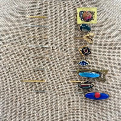 LOT 137: Vintage / Antique Hat Stick Pins w/ Natural & Simulated Gemstones