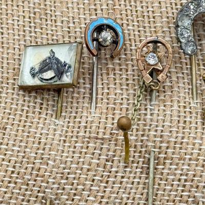 LOT 139: Vintage Western / Horse Themed Hat / Stick Pins