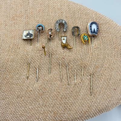 LOT 139: Vintage Western / Horse Themed Hat / Stick Pins