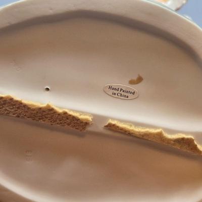 LOT 141: Grandeur Noel Hand-Painted Porcelain Angel Set, Vintage Glazed Ceramic Pitcher, Pennsbury Pottery Folk Art Slick Chick Yellow...