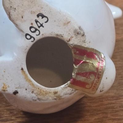 LOT 141: Grandeur Noel Hand-Painted Porcelain Angel Set, Vintage Glazed Ceramic Pitcher, Pennsbury Pottery Folk Art Slick Chick Yellow...