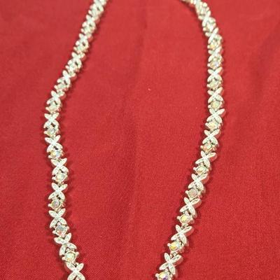 LOT 143: Premier Designs Aurora Flower Rhinestone Necklace & Bracelet and Vintage Rhinestone Flower Brooch