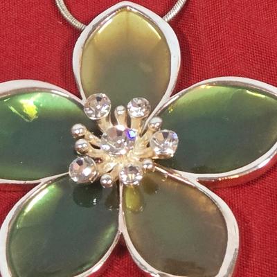 LOT 144: Silver-tone Bow Rhinestone Necklace, Premier Designs Murano Art Glass Style Beaded Necklace & Bracelet, Silver-tone Chain...