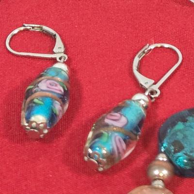 LOT 144: Silver-tone Bow Rhinestone Necklace, Premier Designs Murano Art Glass Style Beaded Necklace & Bracelet, Silver-tone Chain...