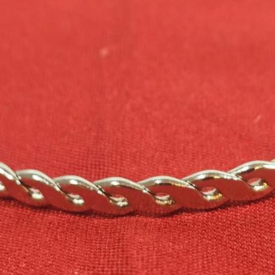 LOT 146: Silver-tone Bangle Bracelets with Charms, Alex and Ani Necklace, and Premier Designs White Hot Watch