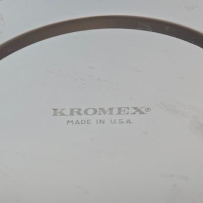 LOT 148: Cristal D'Arques Longchamp Lead Crystal Pitcher, Godinger Lexington Crystal Goblets, and Vintage Kromex MCM Copper Color...