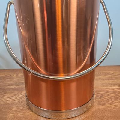 LOT 148: Cristal D'Arques Longchamp Lead Crystal Pitcher, Godinger Lexington Crystal Goblets, and Vintage Kromex MCM Copper Color...