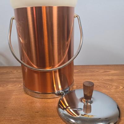 LOT 148: Cristal D'Arques Longchamp Lead Crystal Pitcher, Godinger Lexington Crystal Goblets, and Vintage Kromex MCM Copper Color...