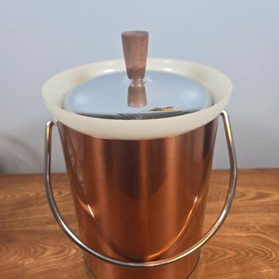 LOT 148: Cristal D'Arques Longchamp Lead Crystal Pitcher, Godinger Lexington Crystal Goblets, and Vintage Kromex MCM Copper Color...