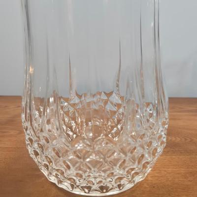 LOT 148: Cristal D'Arques Longchamp Lead Crystal Pitcher, Godinger Lexington Crystal Goblets, and Vintage Kromex MCM Copper Color...