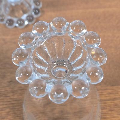 LOT 149: Vintage Ivy Etched Boopie Base Cocktail Glasses, Etched Glass Pilsner Glasses, Vintage Fostoria Century Glass Bowl Flared...