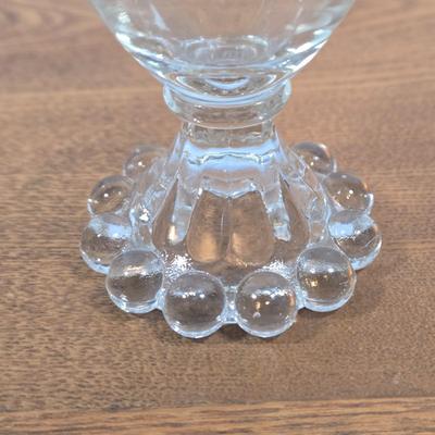 LOT 149: Vintage Ivy Etched Boopie Base Cocktail Glasses, Etched Glass Pilsner Glasses, Vintage Fostoria Century Glass Bowl Flared...