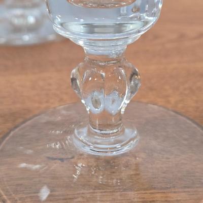 LOT 149: Vintage Ivy Etched Boopie Base Cocktail Glasses, Etched Glass Pilsner Glasses, Vintage Fostoria Century Glass Bowl Flared...
