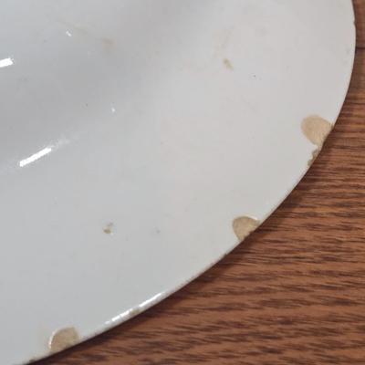 LOT 151: Vintage Sebring Pottery Chantilly Dinnerware/ 8 Dinner Plates, 8 Soup Bowls, 4 Dessert Plates, 4 Dessert Bowls, and Creamer...