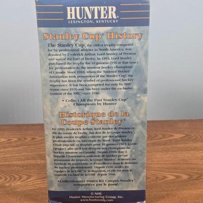 LOT 153: Rick MacLeish and Bill Barber Signed Puck and Collector's Edition Stanley Cup Miniature