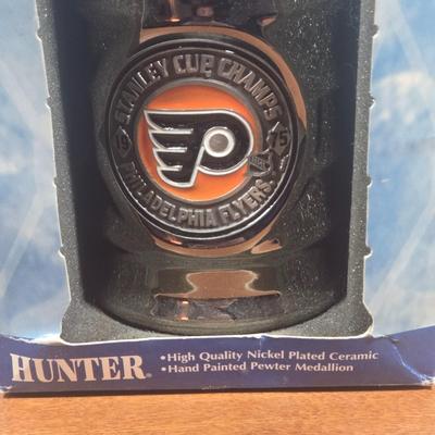 LOT 153: Rick MacLeish and Bill Barber Signed Puck and Collector's Edition Stanley Cup Miniature