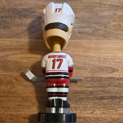 LOT 157: Hockey Cards Featuring Lindros, LeClair, Boucher, and More/ Rod Brind'Amour Autographed Photo with COA, Cards, Bobble Head,...