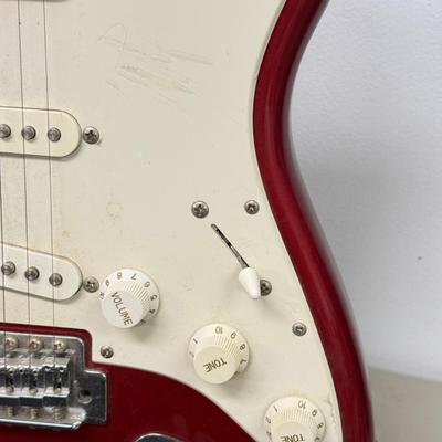 LOT 191: Red Squire Strait Fender Electric Guitar