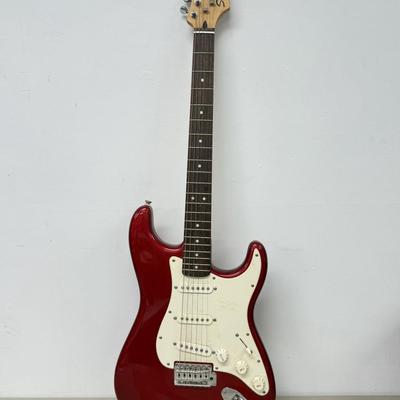 LOT 191: Red Squire Strait Fender Electric Guitar