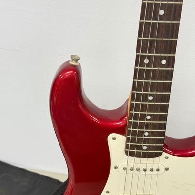 LOT 191: Red Squire Strait Fender Electric Guitar