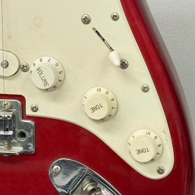 LOT 191: Red Squire Strait Fender Electric Guitar