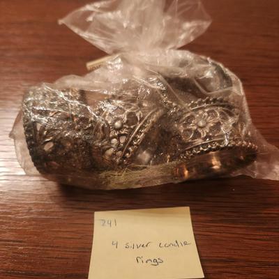Silver napkin rings