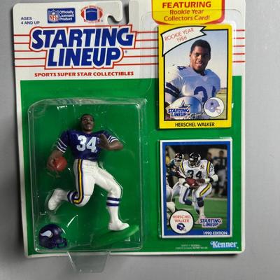 Kenner Starting Lineup Vintage Sealed Sports Collectible Figure Includes Rookie Year Card 