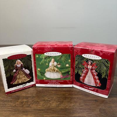 Hallmark  Ornaments HOLIDAY BARBIE Coll Mix Lot