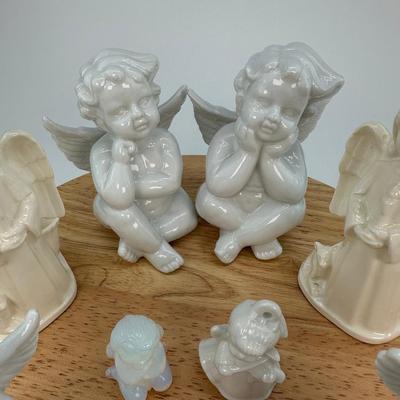 Vintage 90's Porcelain Angel Figurines Mix Lot