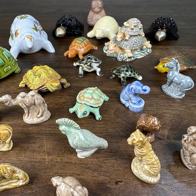 Miniature Porcelain Animal Figurines Mix Lot