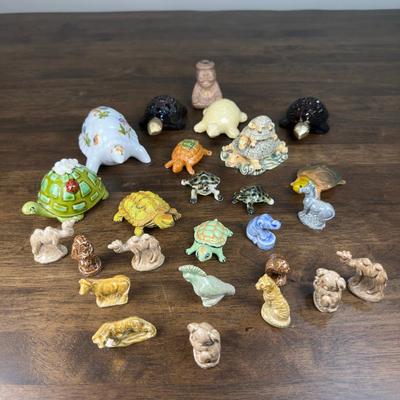 Miniature Porcelain Animal Figurines Mix Lot