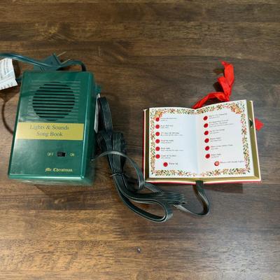 Christmas Holiday Lights And Sounds Tree Ornament Song Book Electric Box
