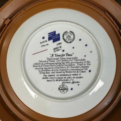 Collectors Plate A Time For Peace Limited Edition For 50th March Of Dimes 1989