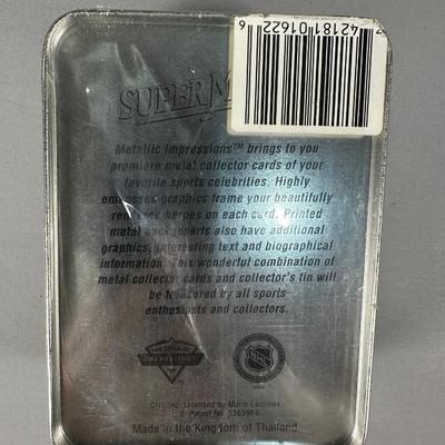 1996 Metallic Impressions Super Mario Lemieux 5 Metal Card Set Gift Tin SEALED