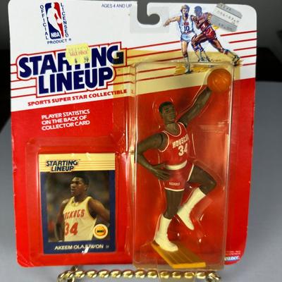 1988 AKEEM OLAJUWON HOUSTON ROCKETS STARTING LINEUP NEW IN BOX FIGURE NBA