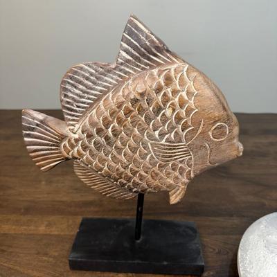 Fish Sculpture And Moon