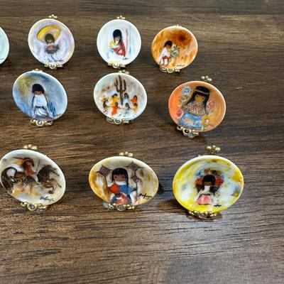 Rare Set Of 18 Original Signed & Numbered DeGrazia Miniature Plates