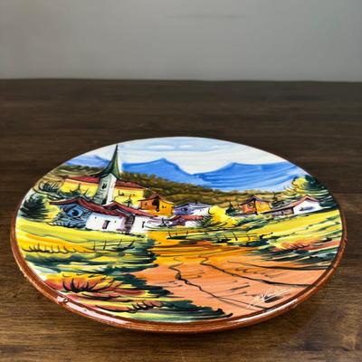 Vintage Hand Painted Ceramic Plate