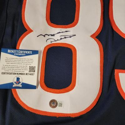 Mike Ditka Signed Stat Custom Blue Jersey Chicago Bears Autograph Beckett COA XL